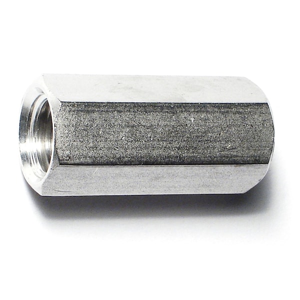 Midwest Fastener Coupling Nut, 7/16"-14, 18-8 Stainless Steel, Not Graded, 1-1/4 in Lg, 3 PK 33828 - main